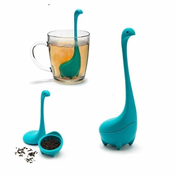 Creative Mug Sloth Monster Dinosaur Silicone Tea Strainer Tea Infuser  Filter Diffuser Tube Empty Spoon Loose Leaf Tea Bag