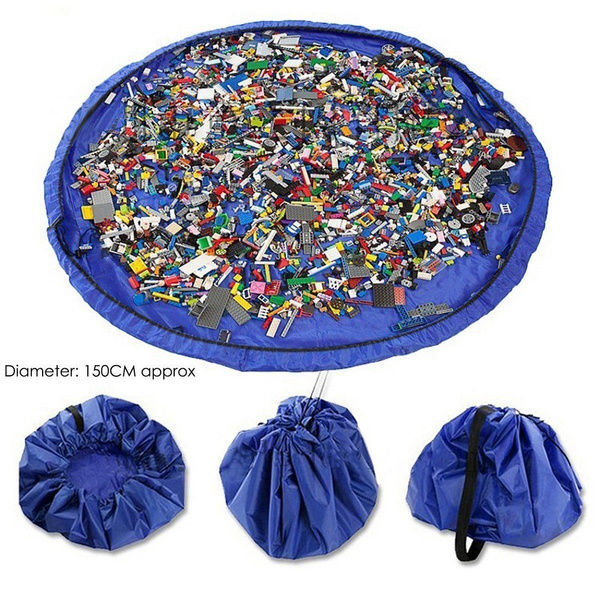 LEGO STORAGE AND Play Mat Bag - Large Capacity Toy Organizer Bin