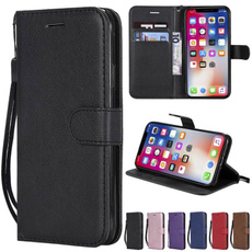 Soft Feel Flip Leather Wallet Phone Case Card Slots Stand W/Lanyard For iPhone 5 5s SE 6/6S/7/8 Plus X XS Max XR /Samsung Note9/8 S6/S7Edge S8/S9/S10 Plus S10Lite J3/J4/J5/J6/J7/J8/A3/A5/A6/A7/A8/A9(2017)(2018)/Huawei P8lite2017 P9/P10/Mate10/Mate20/P20/Mate20/P30(Lite)(Pro) P-Smart Xiaomi F1