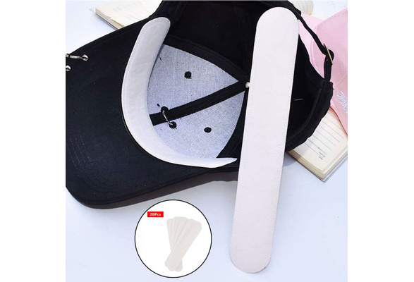 Sweat Absorbent Hat Liner Strips Pads for Baseball Cap Flat Cap Trilby  Cowboy Hat Sun Hat Fedora & More 20Pcs