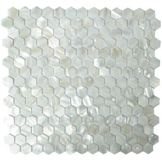 Bathroom, backsplashtile, pearls, motherofpearlmosaic