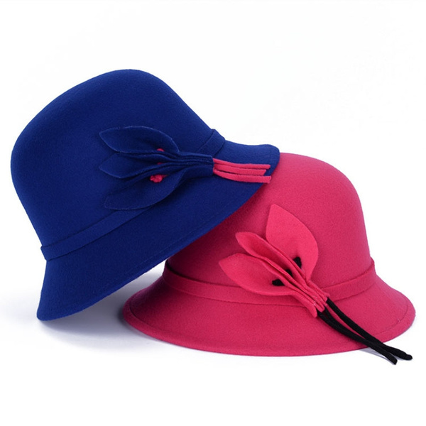 Unici Cappelli Formale Feltro Festa invernali Lana Nuova Stile Donna  Cappello | Wish
