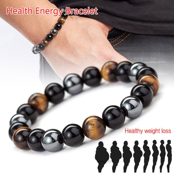 Hematite bracelet wish chip beaded crystal gemstone jewellery