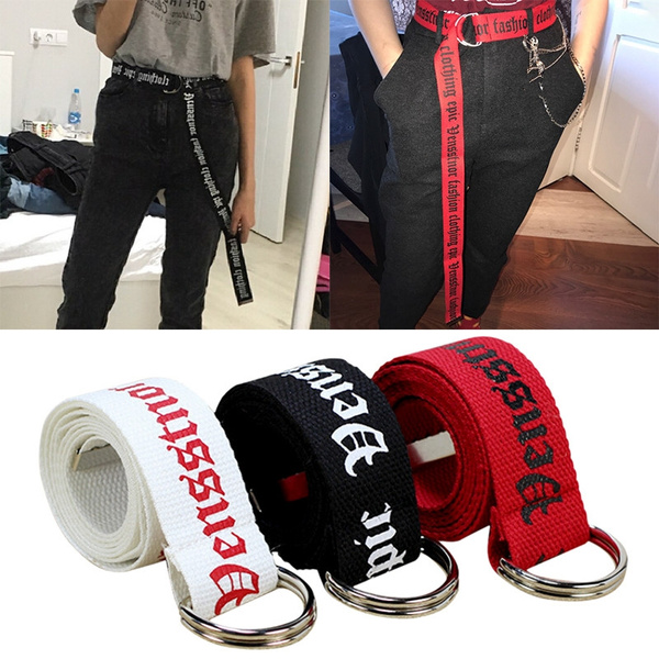 Fabric Belt Korntex Metal Buckle Ladies Men's Belt Jeans Belt 130cm Coloured