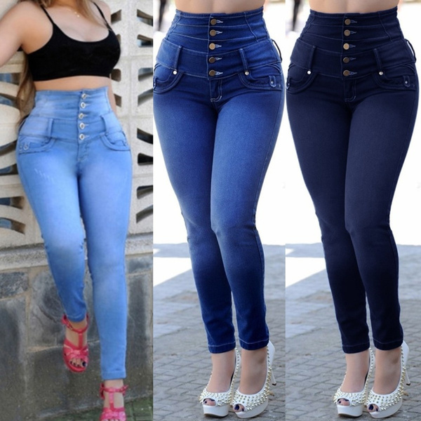 Women Fashion Solid Color Casual Loose Denim Pants Popular Women Trousers  Plus Size Jeans