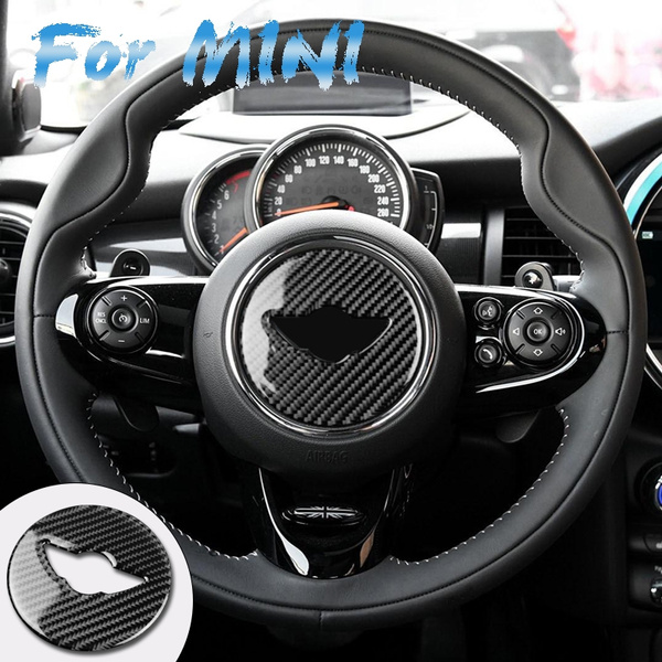 For Mini Cooper F55 F56 F60 Car Steering Wheel Sticker Carbon