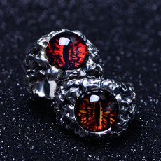 316L stainless steel ring devil's eye ring men's fashion ring retro punk party fashion jewelry
