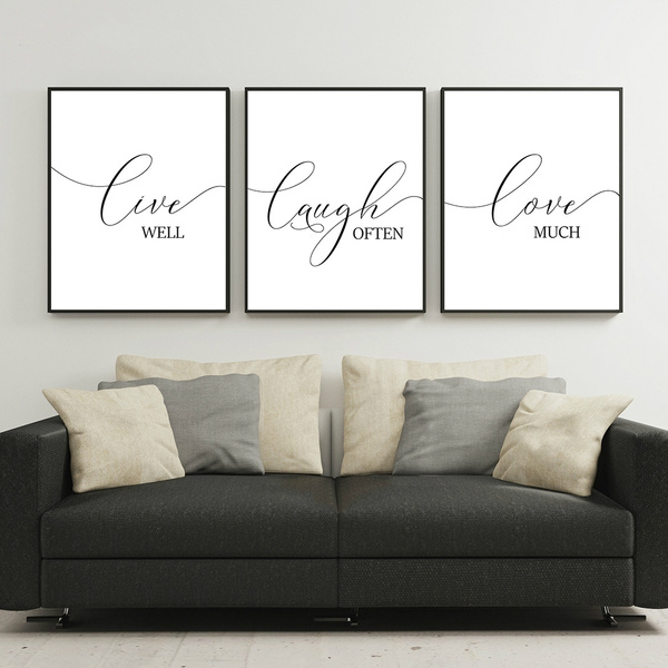 Motivational Wall Art Live Laugh Love Poster And Prints Living Modern Black English Canvas Painting Picture For Room Decor Wish - Live Laugh Love Wall Art Prints Motivational Wall Art Live Laugh Love Poster And Prints Living Modern Black English Canvas Painting Picture For Room Decor Wish - Live Laugh Love Wall Art Prints