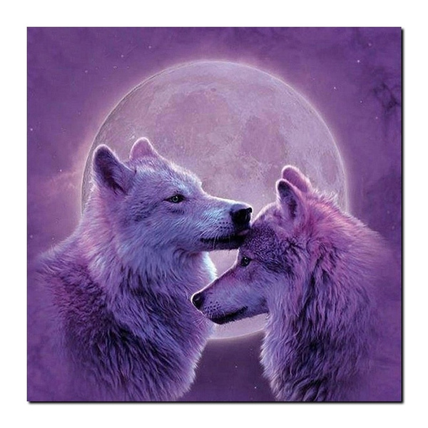 Moon Wolf, Diamond Painting