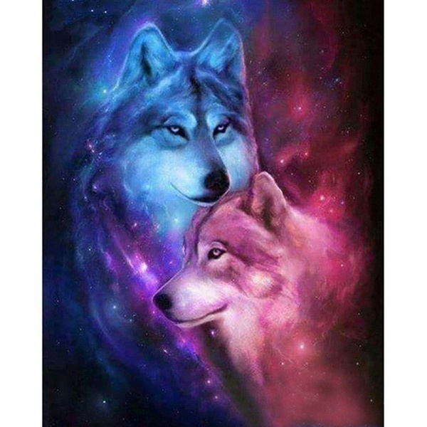 Fantasy Blue Wolf - Diamond Paintings 