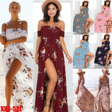slitdre, Fashion, Floral print, women dresses