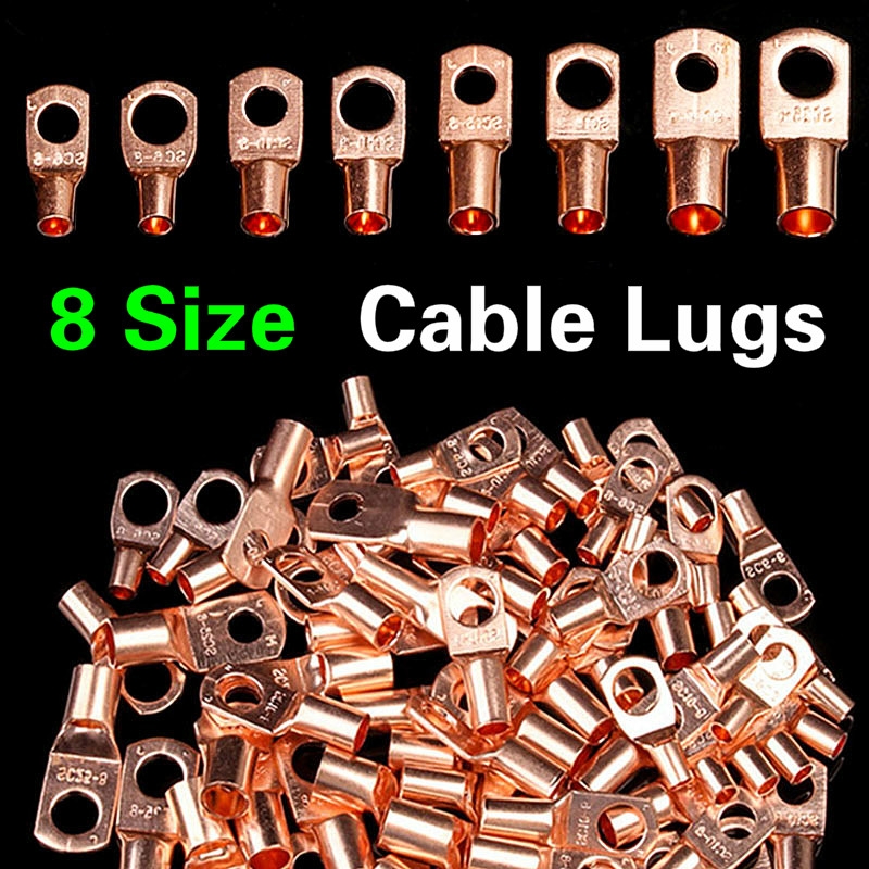 10X SC16-8 Copper Cable Terminal Lugs Eyelets Ring Crimp Terminals Connectors