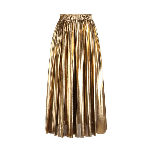 Ladies metallic hotsell pleated skirt