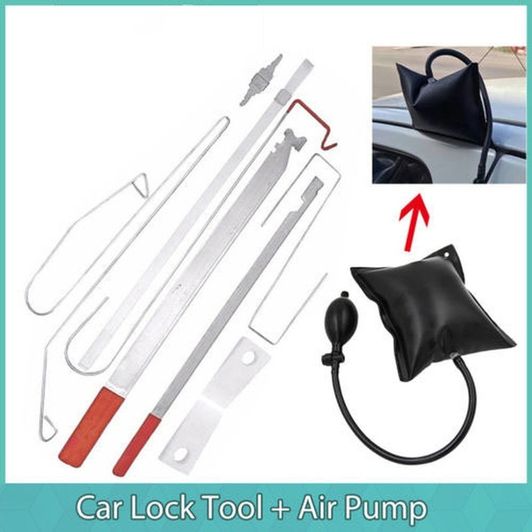 Smooth 12PCS Car Door Unlock Tool Kit Key Lock Out Emergency Easy Open Air Pump Wedge 