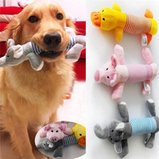 Funny Dog Toy Pet Puppy Plush Squeaker Squeaky Toys Pig Duck Elephant Pet Chew Toys Pet Supplies