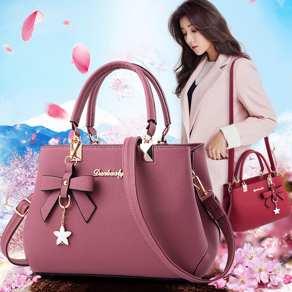 Korean Women Leather Ladies Shoulder Handbag Bag Tote Purse Ladies Messenger Bag 