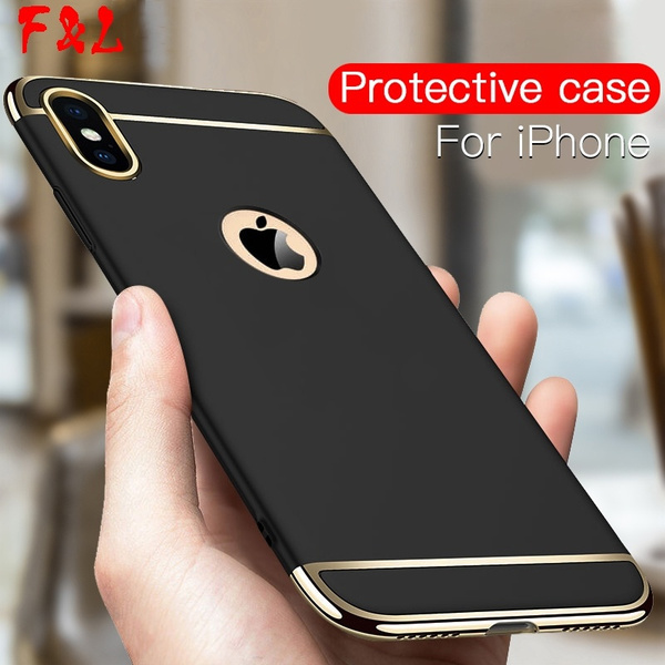 Luxury Plating Matte 3 In 1 Design Phone Case for IPhone 14 Pro Max 13 Pro Max 12 Pro Max 11 Pro Max IPhone Max/Xs/Xr Removable Ultra Thin Back Cover for
