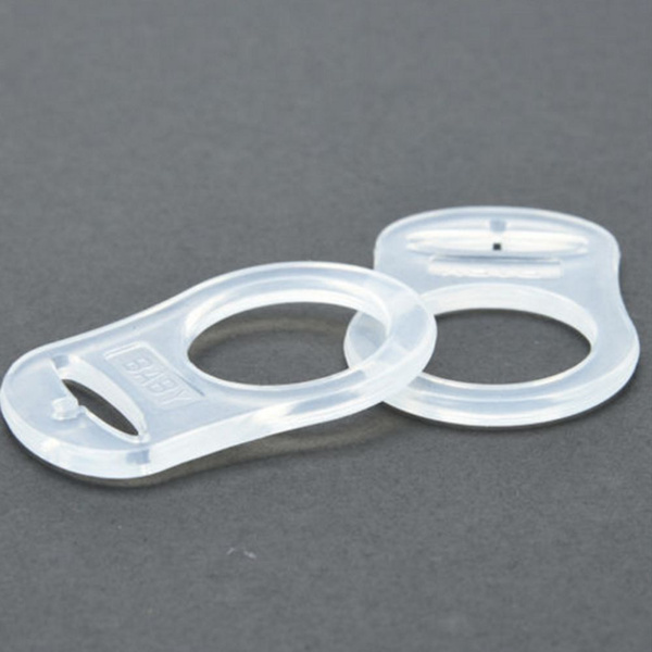 10Pcs MAM Button Style Dummy Pacifier Clip Adapter Clear Transparent Silicone 
