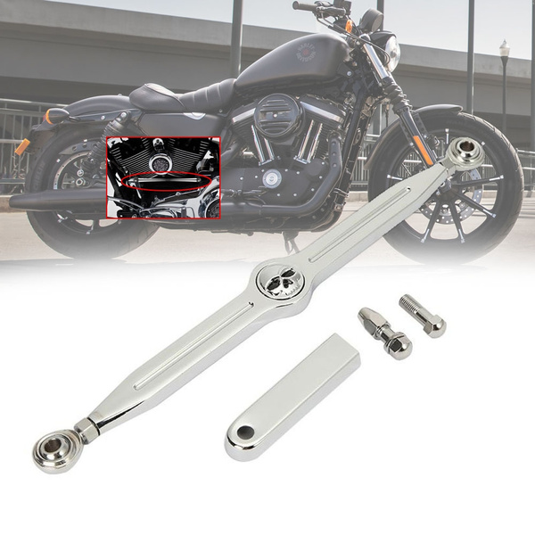 Chrome Skull Shift Linkage For Harley Dyna Softail Road King Electra Glide