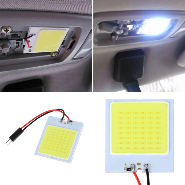 48 SMD COB LED T10 4W 12V White Light Car Interior Panel Lights Dome Lamp Bulb # 