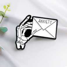 Goth, anxiety, Skeleton, Pins