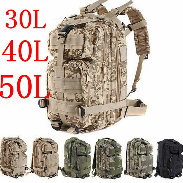 30L 3P Outdoor Military Tactical Backpack Rucksacks Camping Hiking Trekking Bag 