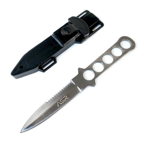 ASR Outdoor Full Tang Serrated Stainless Steel Dive Marine Aquatic ...