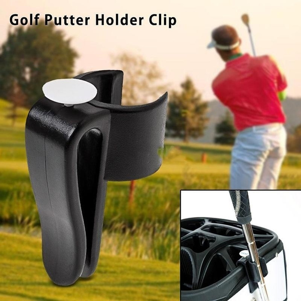 Golf Bag Clip On Putter Holder Putting Organizer Club with Ball Marker