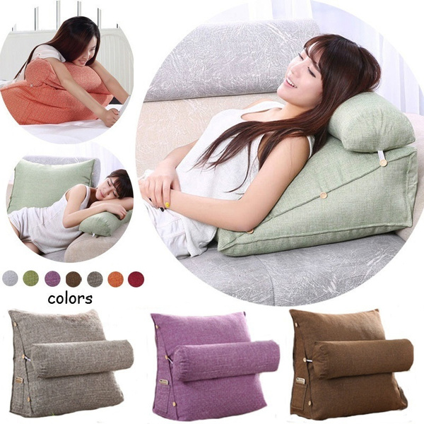 Adjustable Cover Washable Bed Rest Lumbar Pillow Reading Wedge Support Back Seat Cushion Chair Car Wish Pillow Seat Cushion Chair Car, Bed Pillow Chair