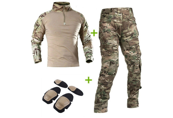 Army G3 Combat Suit Mens Military Airsoft MultiCam Camo BDU Uniform Shirt+Pants 