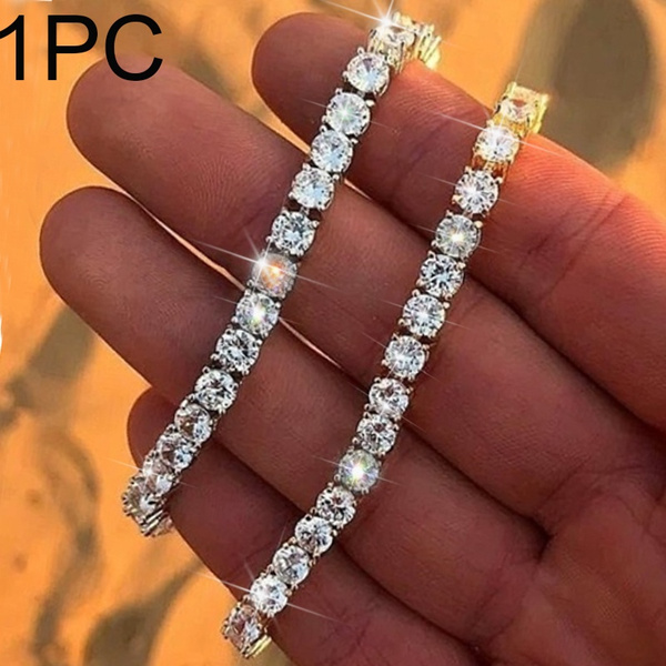9mm White Gold Iced-Out Diamond-Cut Rope Chain Bracelet, Twisted Rope |  Rope bracelet men, Sterling silver bracelets, Selling jewelry