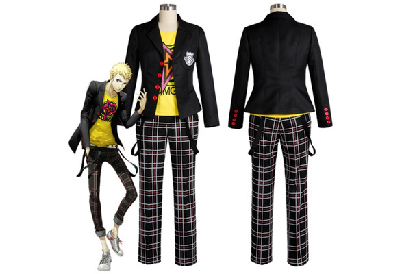 Details about    Ryuji Sakamoto Cosplay Costume uniform Fullset for Men Boys