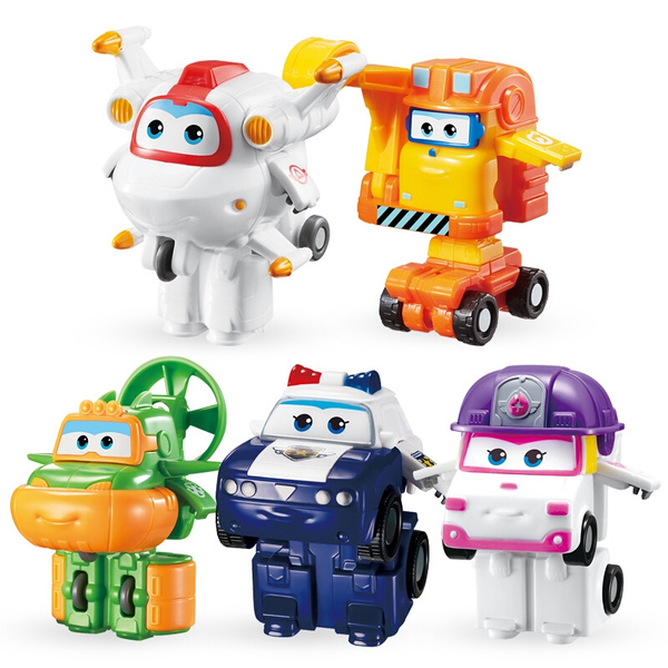 Newest Mini Super Wings Deformation Mini Airplane ABS Robot toy Action Figures!