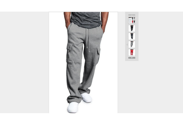 men's cargo pocket fleece pants