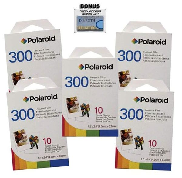 Designed for use with Fujifilm Instax Mini and PIC 300 Cameras Polaroid PIF300 Instant Film 50 pack 