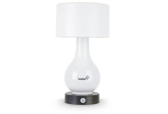 Ivation 6-LED Battery Operated Motion Sensor Table Lamp - Multi Zone -  White 