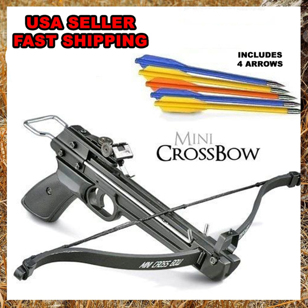 FAST SHIPPING USA SELLER Powerful Outdoor Camping Survival Mini Crossbow  Archery Handheld Shooting 50 LB Pistol Arrows Cross Bow