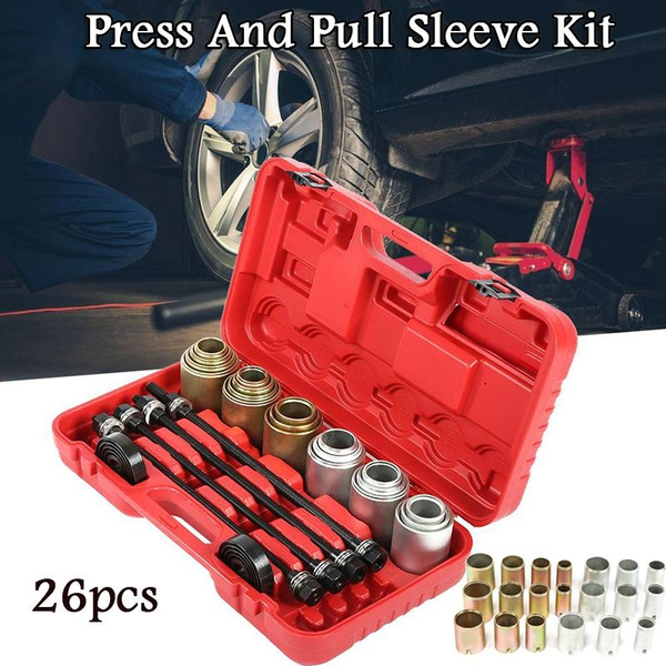 26Pcs Universal Press and Pull Sleeve Remove Install Bushes& Bearings Tool Kit Wish