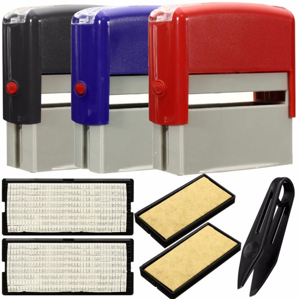 Personalised DIY Self Inking Rubber Stamp Kit Customised Business