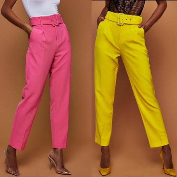 Women'S Fashion Contrast Print Casual Trousers - The Little Connection