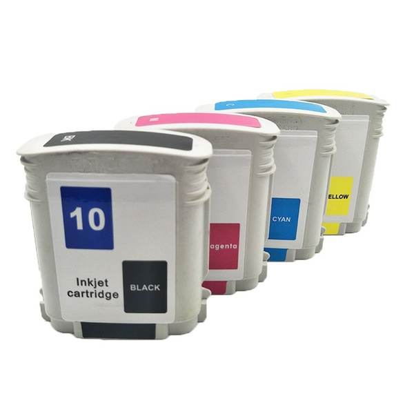 4 pcs 69ml with full ink compatible cartridge for HP 10 82 For HP