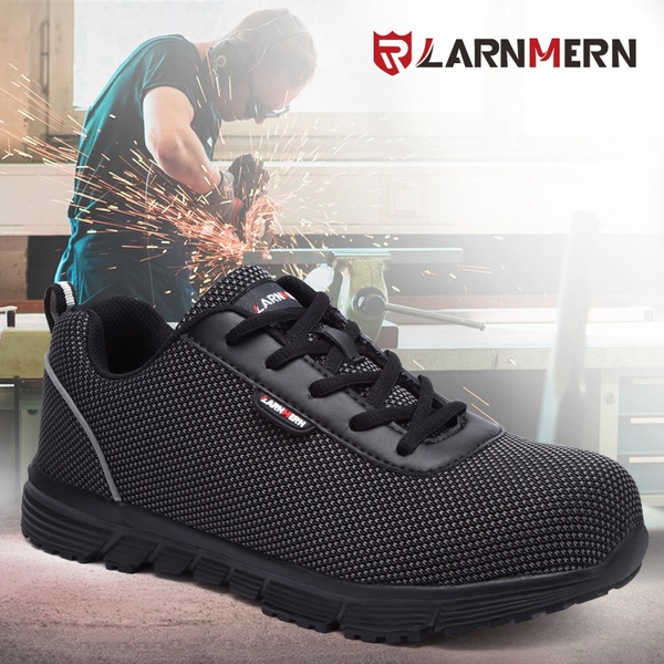 larnmern mens steel toe safety trainers