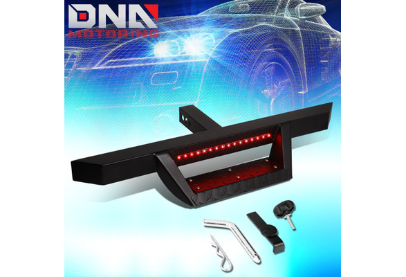 DNA Motoring HITST-2-333-BK-T1 2 Receiver Trailer Tow Towing Hitch Step Bar w/LED Brake Light