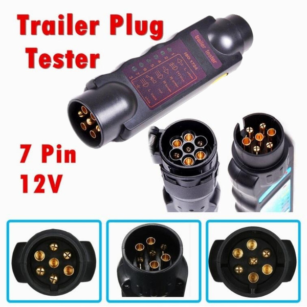 Car Accessories 7 Pin Towbar Towing Plug 12V Caravan Socket Diagnostic ...