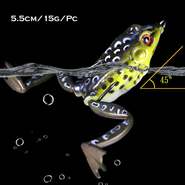 Bionic Frog with Double Hooks Fishing Lure Bait. | Wish