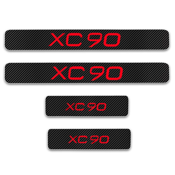 For Volvo XC90 4D M Car Carbon Fiber Door Sill Sticker Entry Guard