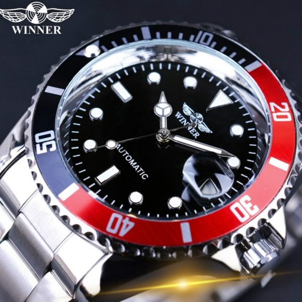 Winner Luxury Brand Mechanical Men Watches Stainless Steel Calendar ...
