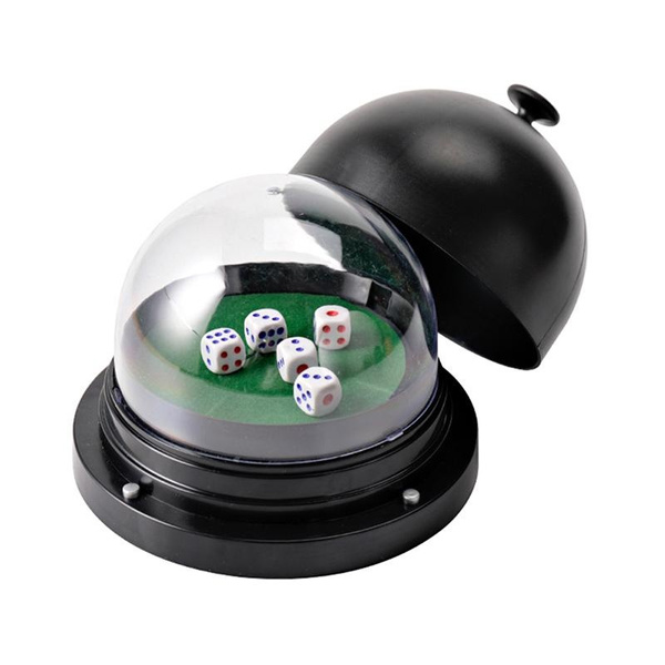 Pub Bar Party Game Play With Battery Powered 5 Sides Dices Hergon Automatic Dice Roller Cup