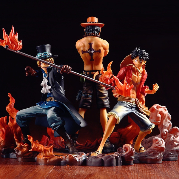 One piece luffy store ace sabo figure