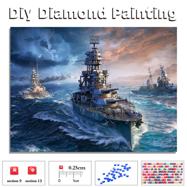 Star Wars 5D AB Drill Diamond Painting Embroidery Battleship Dark